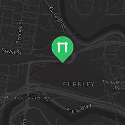 Map showing where Melbourne - Outdoor Gym - Burnley is