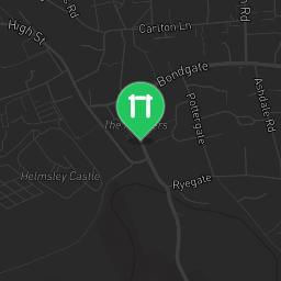 Map showing where Helmsley recreational grounds outdoor gym is