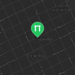 Map showing where Outdoor Gym Tandil is
