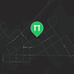 Map showing where Outdoor Gym Akron is