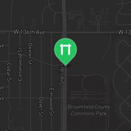 Map showing where Broomfield County Commons Park is