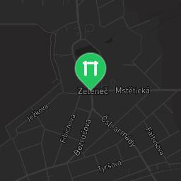 Map showing where Zeleneč - Calisthencis Park - RVL 13 is