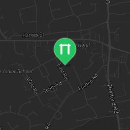 Map showing where Outdoor fitness - Thetford - Calisthenics workout is