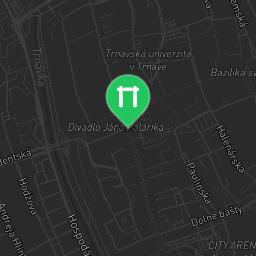 Map showing where Trnava - Outdoor Fitnessstudio - AŠK Slávia is