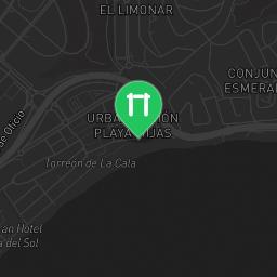 Map showing where Public gym park - Mijas - - Calisthenics workout is