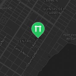 Map showing where Outdoor Gym Playa del Carmen is