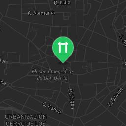 Map showing where Don Benito - Calisthenics Equipment - Calle Tenor Paredes is