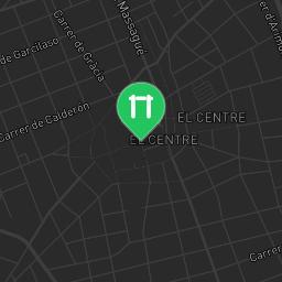 Map showing where Plaça del treball calisthenics park is