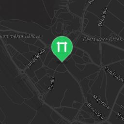 Map showing where Tišnov - Calisthenics Gym - Rozhledna Klucanina is