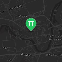 Map showing where Outdoor fitness training - Lidzbark Warmiński - Calisthenics workout is