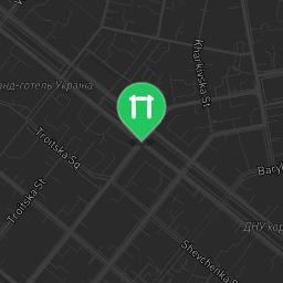 Map showing where Dnipro - Outdoor Gym - Буфет is