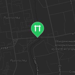Map showing where Gagarinskoe - Street Workout Park - 215033 is