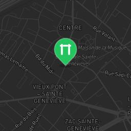 Map showing where Nanterre - Outdoor Exercise Stations - Parc du chemin de l'ile is