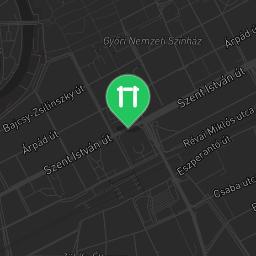 Map showing where Outdoor workout - Győr - - Calisthenics workout is
