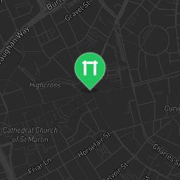 Map showing where Outdoor workout - Leicester - Calisthenics workout is