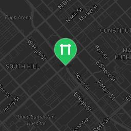 Map showing where Outdoor workout - Lexington - Calisthenics workout is