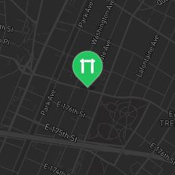 Map showing where Bronx Park Fitness Equipment is