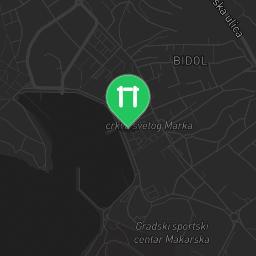 Map showing where Makarska - Outdoor Gym - Donja luka is