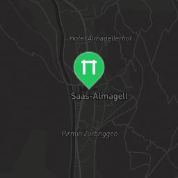 Map showing where Vita Parcours Saas Almagell is