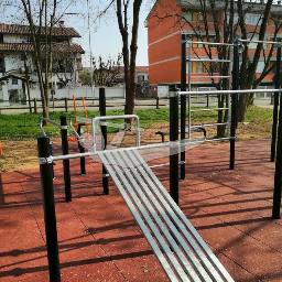 Map showing where Albairate street workout Parco praticamente terminato is