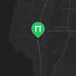 Map showing where Outdoor gym - Kholmsk - Calisthenics workout is