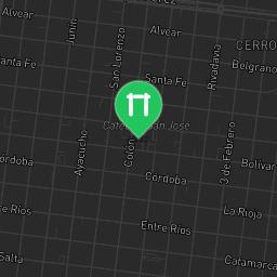 Map showing where Outdoor Fitness Cainguás is