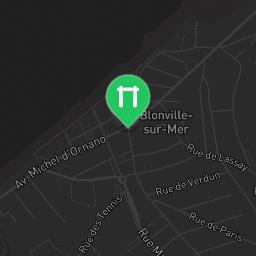 Map showing where Outdoor fitness - Blonville-sur-Mer - Calisthenics workout is