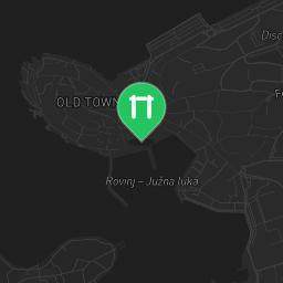Map showing where Rovinj - Calisthenics Park - Zlatni Rt is