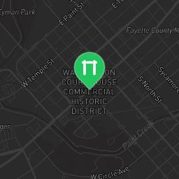 Map showing where Fitness Court Washington Park - Calisthenics Park Washington Court House, OH is