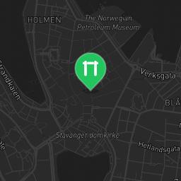 Map showing where Stavanger - Tufteparken - Calisthenics Geräte - Hinnaberget Treningspark is
