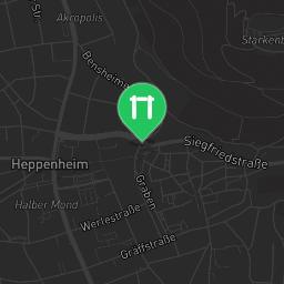 Map showing where Heppenheim (Bergstraße) - Street Workout Park - Playparc is