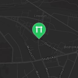 Map showing where Bodyweight gym - Rzepin - Calisthenics workout is