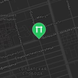 Map showing where Rostov-on-Don - Street Workout Park - Семейный Гипермаркет Магнит is