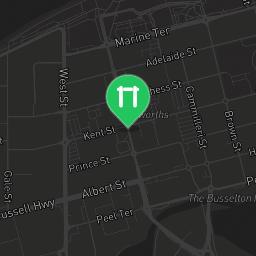 Map showing where Busselton foreshore station is