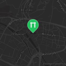 Map showing where Outdoor Fitnesspark am Neckar Esslingen is