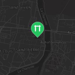 Map showing where Saintes - Calisthenics Park - Parc Pierre Mendes France is