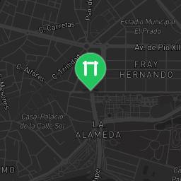 Map showing where Outdoor gym - Talavera de la Reina - Calisthenics workout is