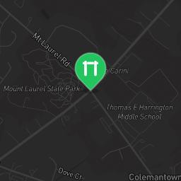 Map showing where Bodyweight training - Mount Laurel Township - Calisthenics workout is