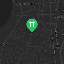 Map showing where Denpasar - Calisthenics Park - Legian Beach is