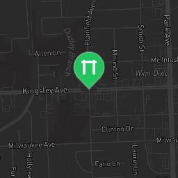 Map showing where Fitness Court Moody Ave Park - Exercise Stations is