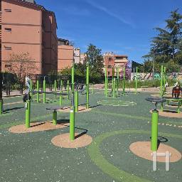 Map showing where Outdoor gym - Rome - Calisthenics workout is