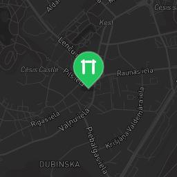 Map showing where Cēsis - Street Workout Park - Panda Sushi is