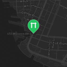 Map showing where Norfolk, VA - Outdoor Gym - Coleman Place Elementary School is