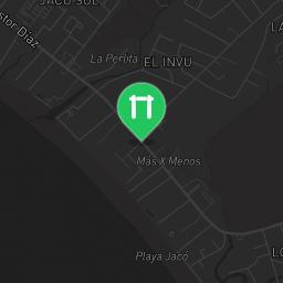 Map showing where Jaco Beach Outside Gym is