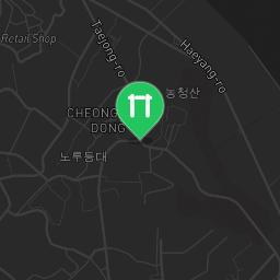 Map showing where Outdoor Gym Busan is