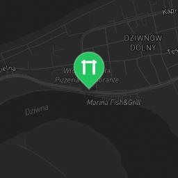 Map showing where Outdoor gym - Dziwnów - Calisthenics workout is