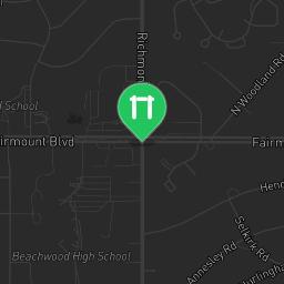 Map showing where Fitness Court City Park East - Calisthenics Park Beachwood, OH - National Fitness Campaign is