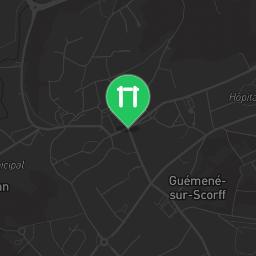 Map showing where Guémené-sur-Scorff workout station is