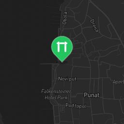 Map showing where Outdoor Gym Punat is