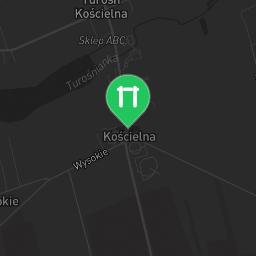 Map showing where Outdoor Fitness Turośń Kościelna is
